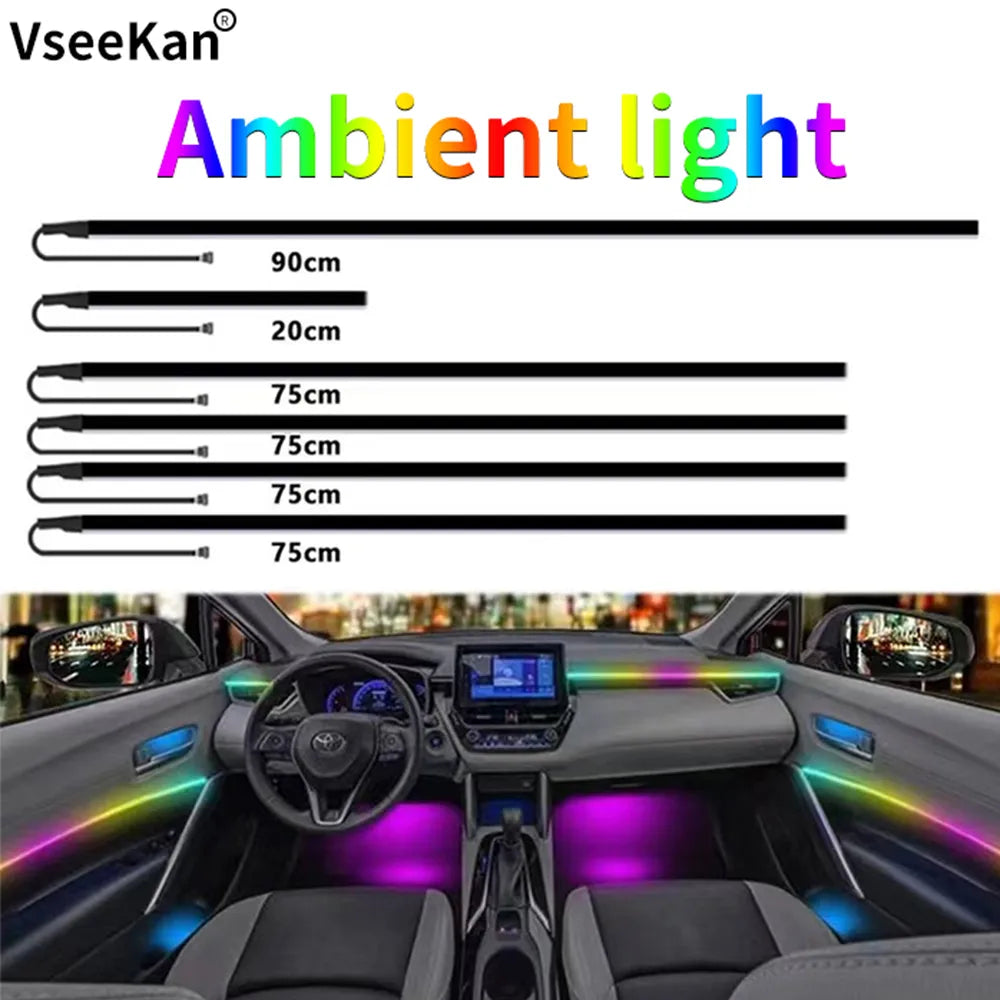 Full Color LED Interior Ambient Light Strip Kit