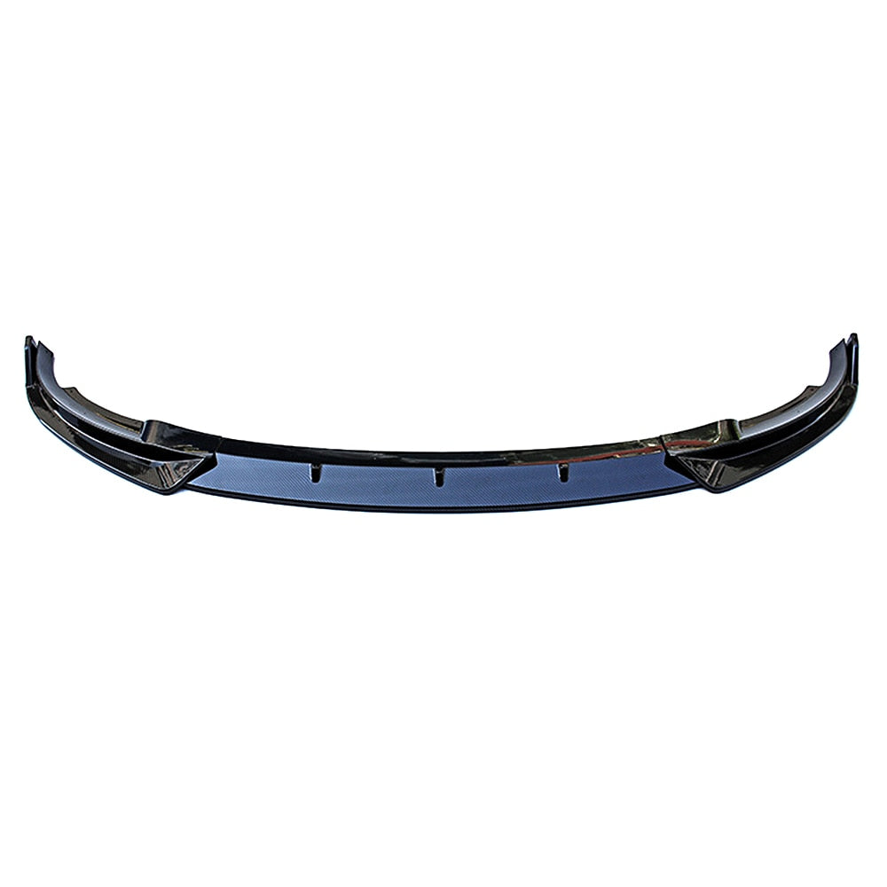 Model Y - 3 Piece Front Lip Spoiler - Gloss Black/Carbon FIber Print