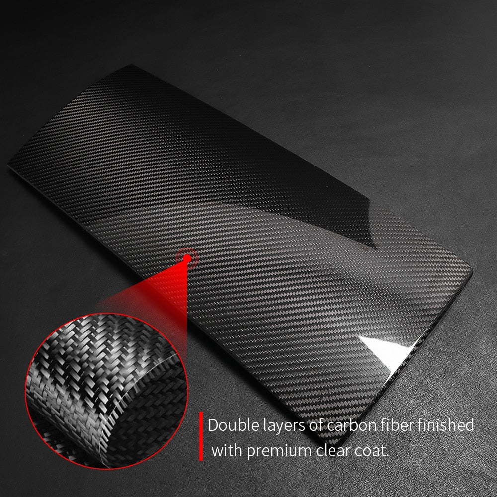 Real Gloss Carbon Fiber Glove Box Door Cover