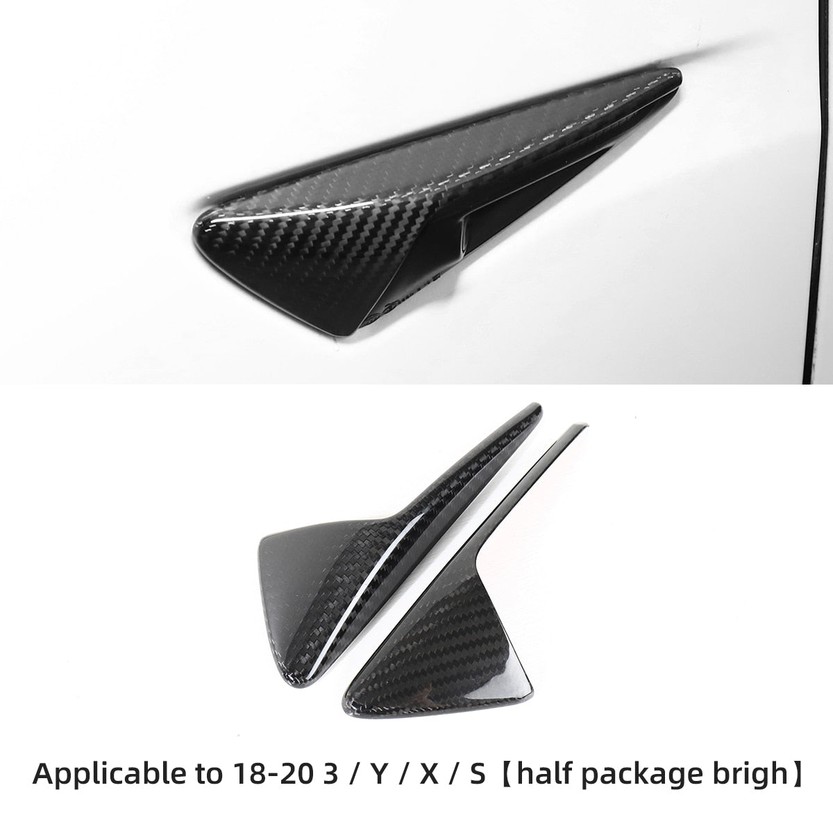 Real Carbon Fiber Side Camera Full CoverS (Pair)