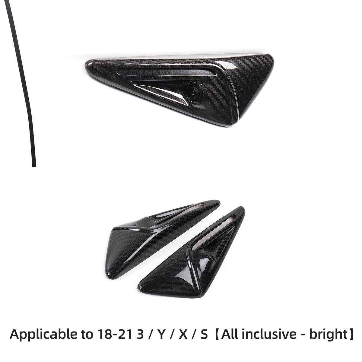 Real Carbon Fiber Side Camera Full CoverS (Pair)