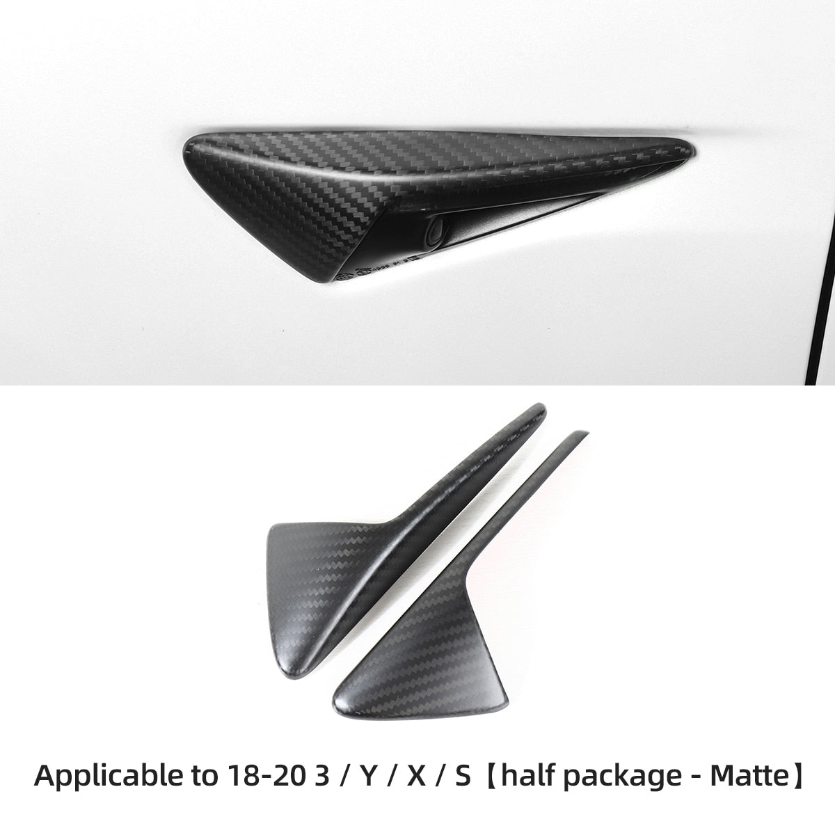 Real Carbon Fiber Side Camera Full CoverS (Pair)