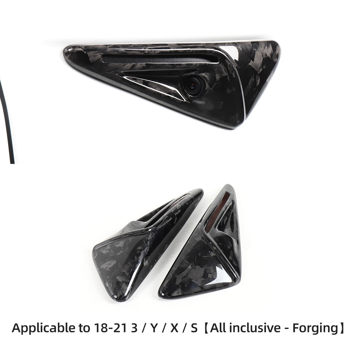 Real Carbon Fiber Side Camera Full CoverS (Pair)