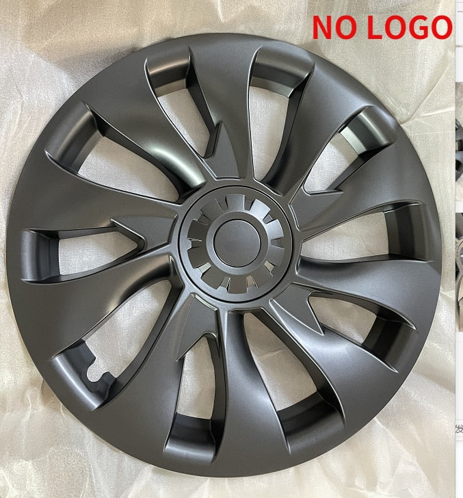 Model 3 18" Turbine Aero Wheel Cap Cover Replacements - 4pcs