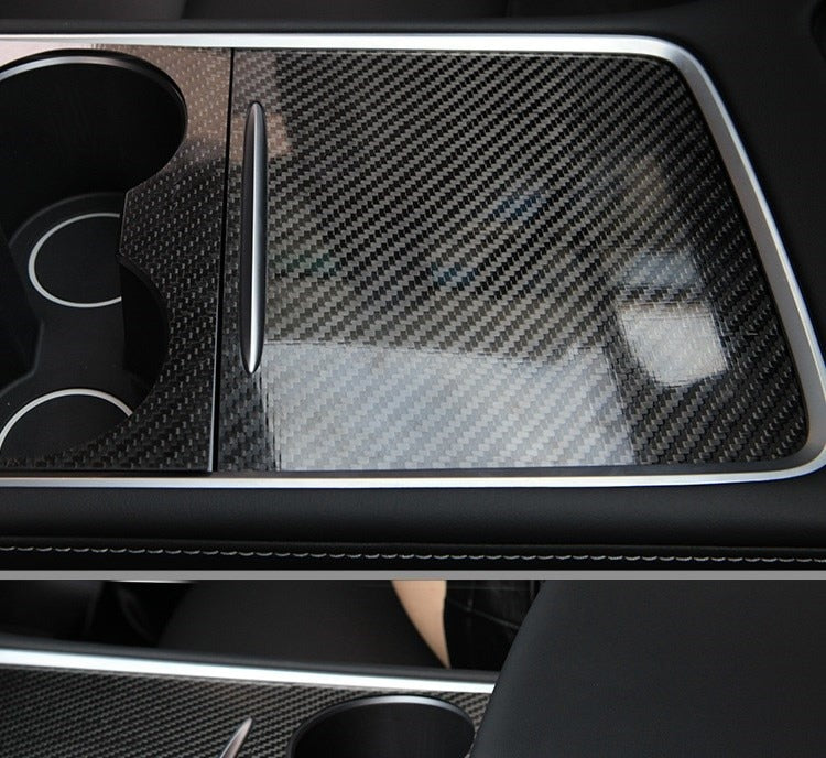 Real Carbon Fiber Center Console Cover Pieces