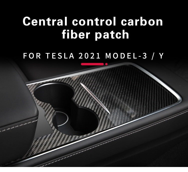 Real Carbon Fiber Center Console Cover Pieces