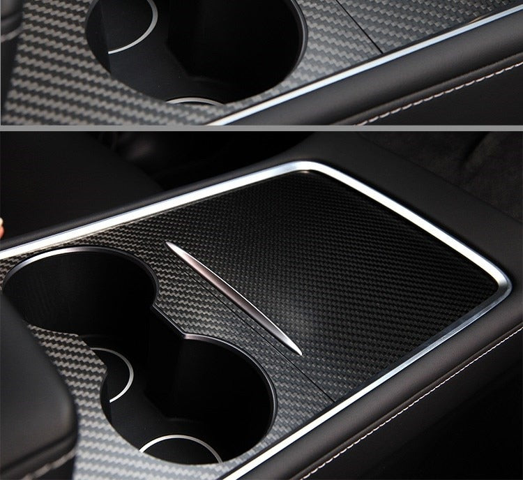 Real Carbon Fiber Center Console Cover Pieces