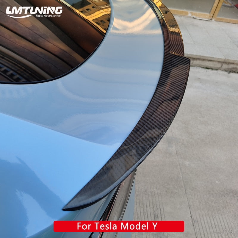 Model Y Real Carbon Fiber Spoiler Trunk Lip