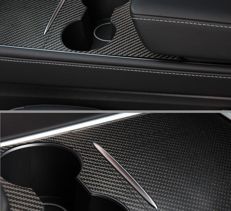 Real Carbon Fiber Center Console Cover Pieces