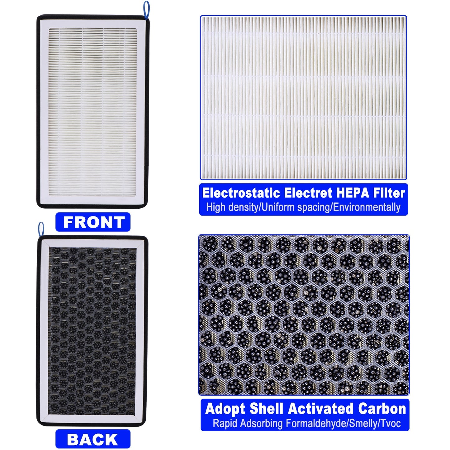 Cabin Air Filter HEPA with Activated Carbon (2pcs)